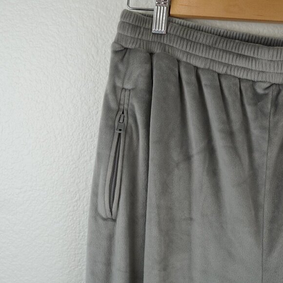 EUC Skims Velour Jogger Womens Size L Grey Lounger Athleisure Soft Zip Pocket Pa - Picture 7 of 11